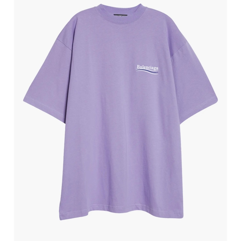 Purple Balenciaga Politcal Campaign T-Shirt